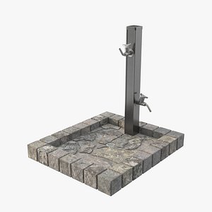 3D Public Drinking Fountain