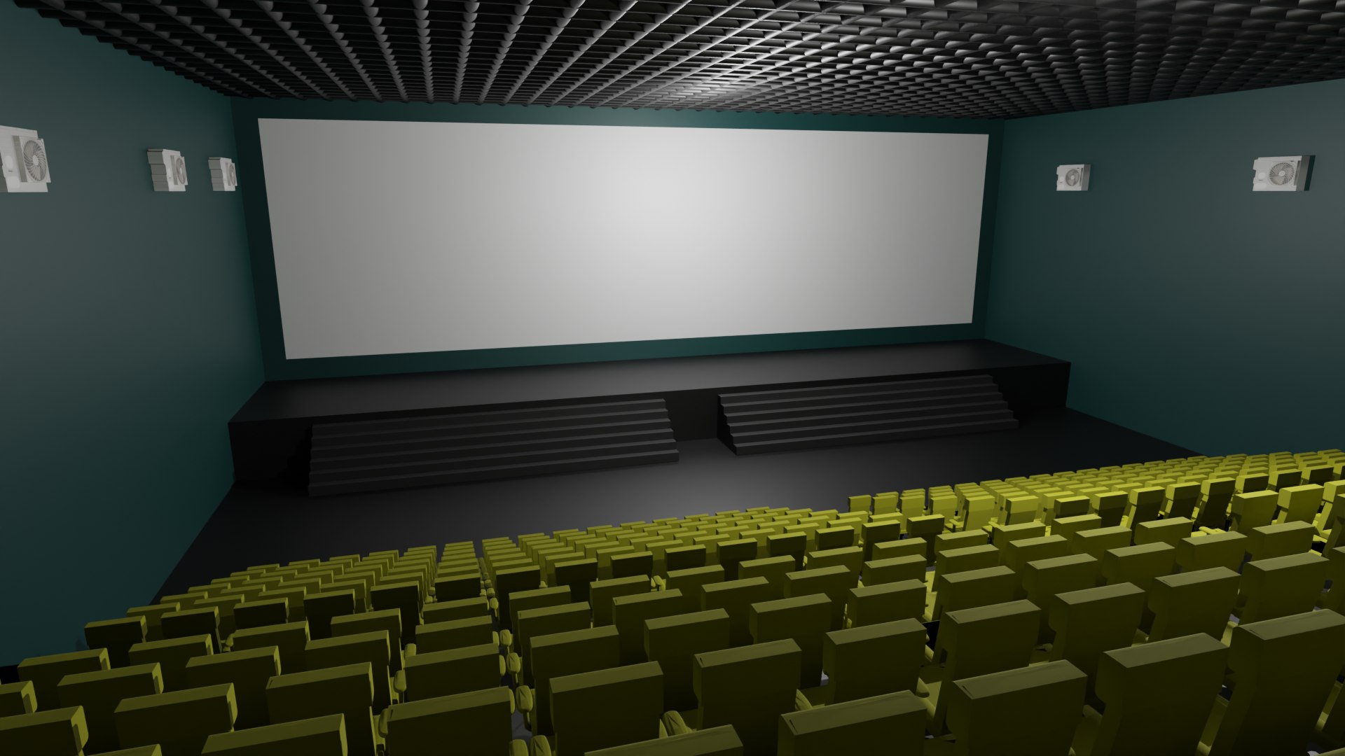 Cinema Interior 3D Model - TurboSquid 2140791