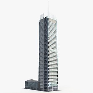 3D New York Times Building  Low Poly