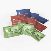 Photoreal Credit  Debit Cards