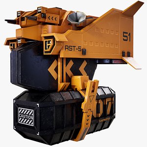 Sci-Fi Cargo Loader Spaceship Military Edition