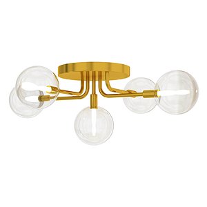 glass ball chandelier lights 3D model