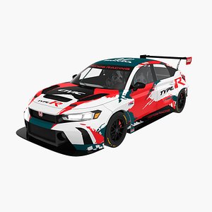 3D Honda Civic Type R TCR model