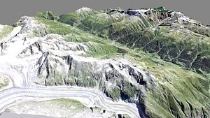 Mountain landscape Switzerland model