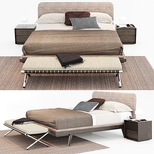 bed upholstered 3D model