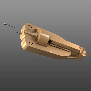 wheel lyre middle ages 3D model