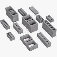 Concrete Modular Bricks Set