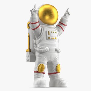 Astronaut Toy Character White Rigged for Cinema 4D 3D model