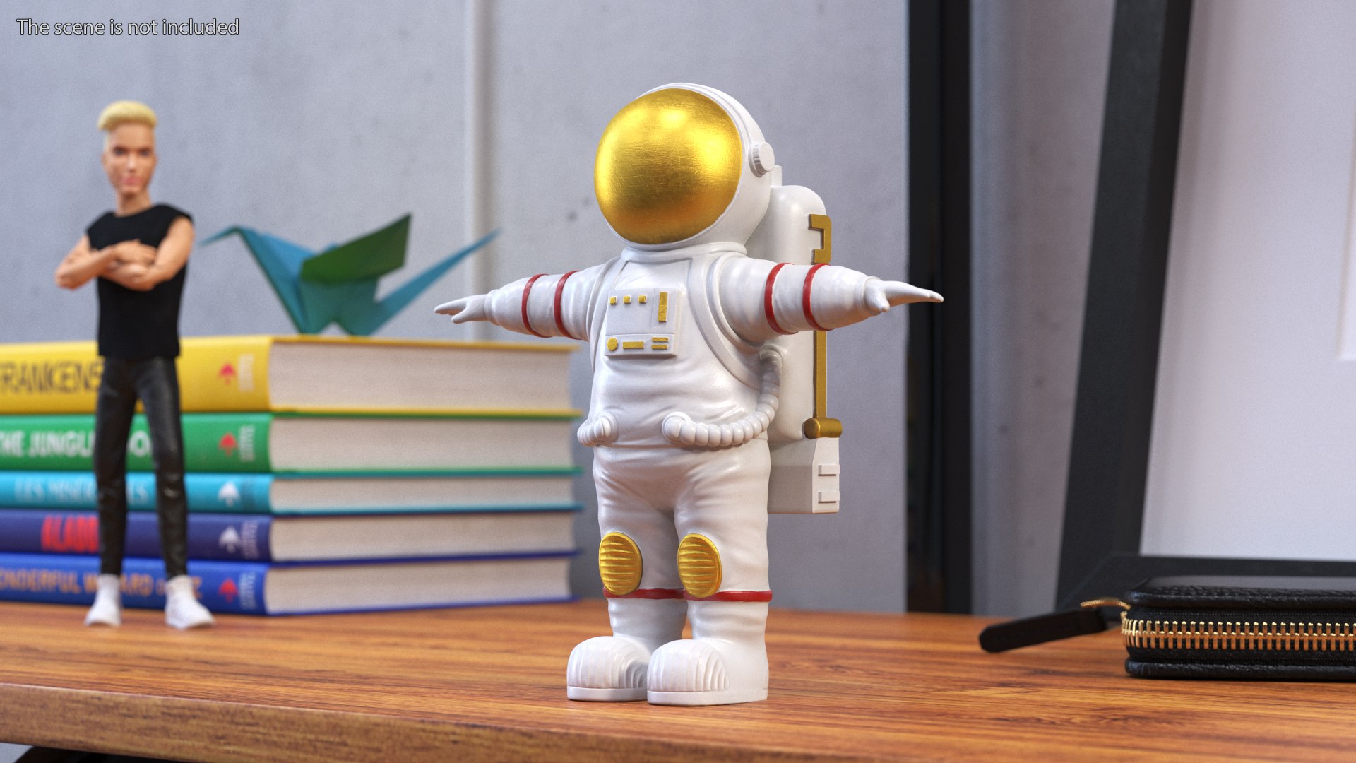 Astronaut Toy Character White Rigged for Cinema 4D 3D model preview
