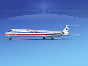 3d model md-90 jet commercial