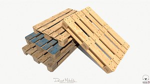 4 type euro palette 3D model