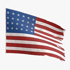 3D model american flag old glory