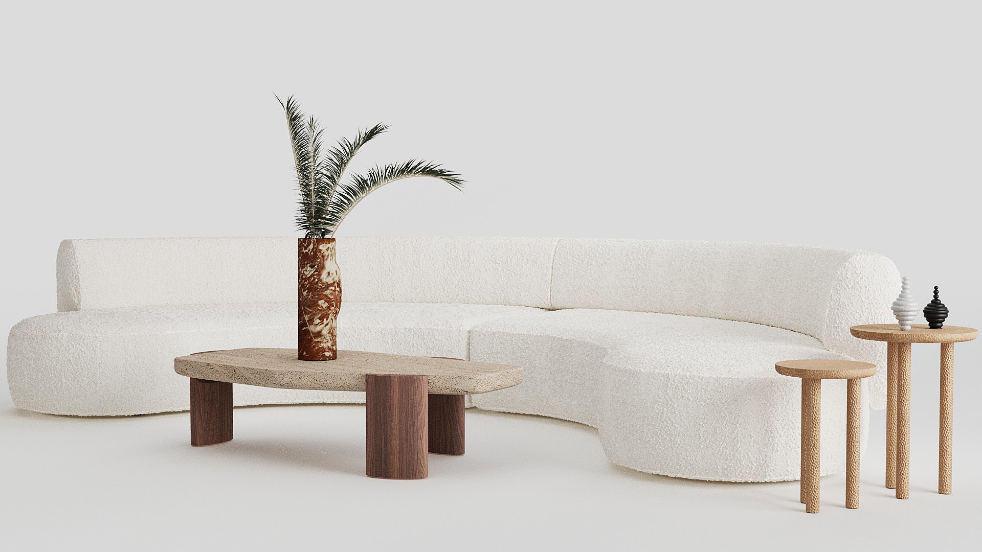 LEK CURVED DUAL SOFA BY CHRISTOPHE DELCOURT FOR COLLECTION PARTICULIERE ...
