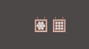3D Square Tanmoniya Pendant - 0127