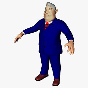 cartoon boss character pbr max