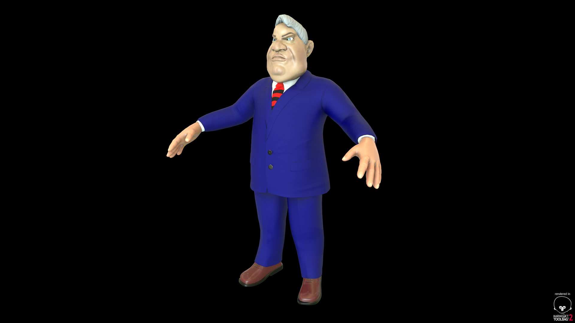Cartoon Boss Character Pbr Max