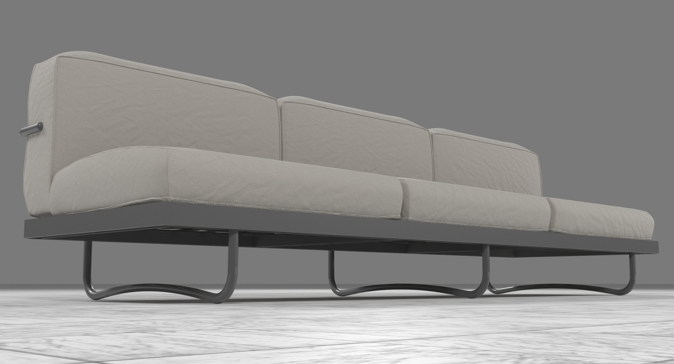 le corbusier snowy lc5 沙发3d模型