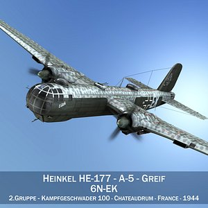 3d model heinkel he-177 - bomber