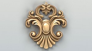 Carved decor central 046 3D model