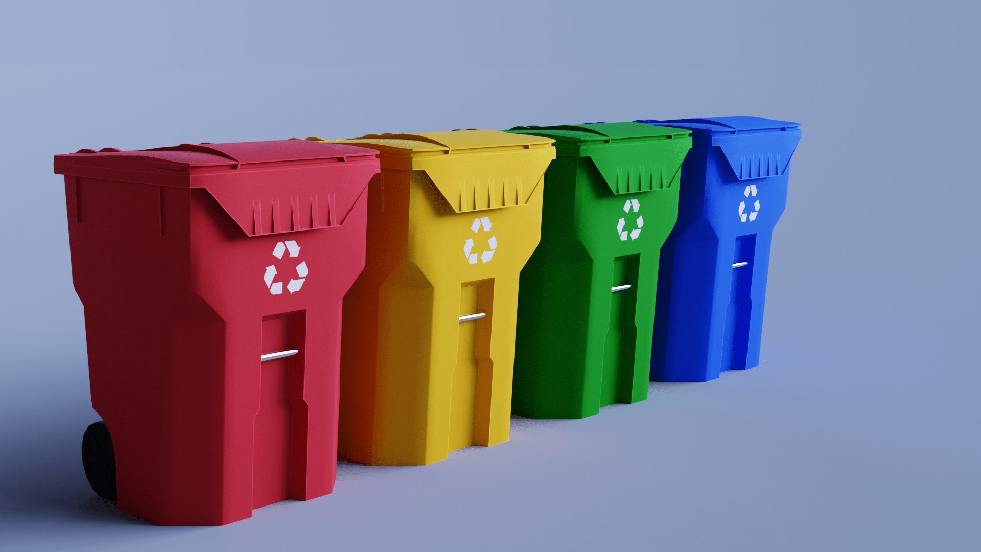 Trash can packs recycle 3D model - TurboSquid 2009826