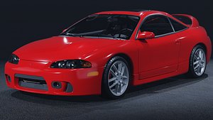 3D 1999 Mitsubishi Eclipse GSX 3D Model  The AWD Turbo Icon