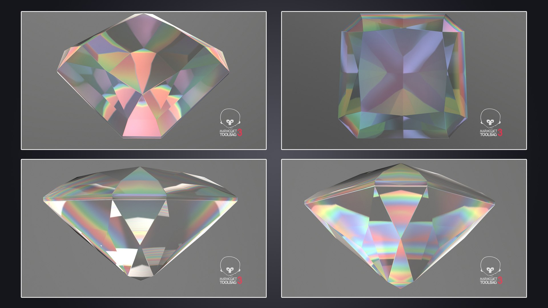 3D Diamonds Collection https://p.turbosquid.com/ts-thumb/mF/Xb5ql3/3R/radiantcutdiamond_marmoset_render/jpg/1710432161/1920x1080/fit_q87/4414aeab629b5cf39fafd88ee71a2137920d0254/radiantcutdiamond_marmoset_render.jpg