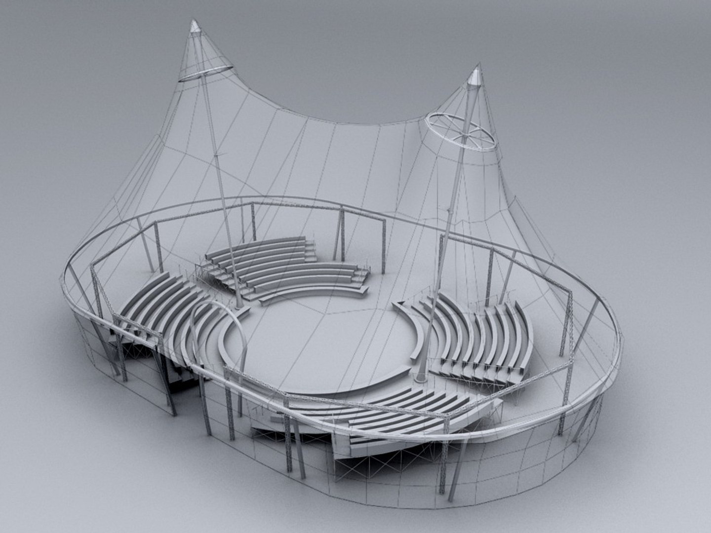3d Circus Interior Model