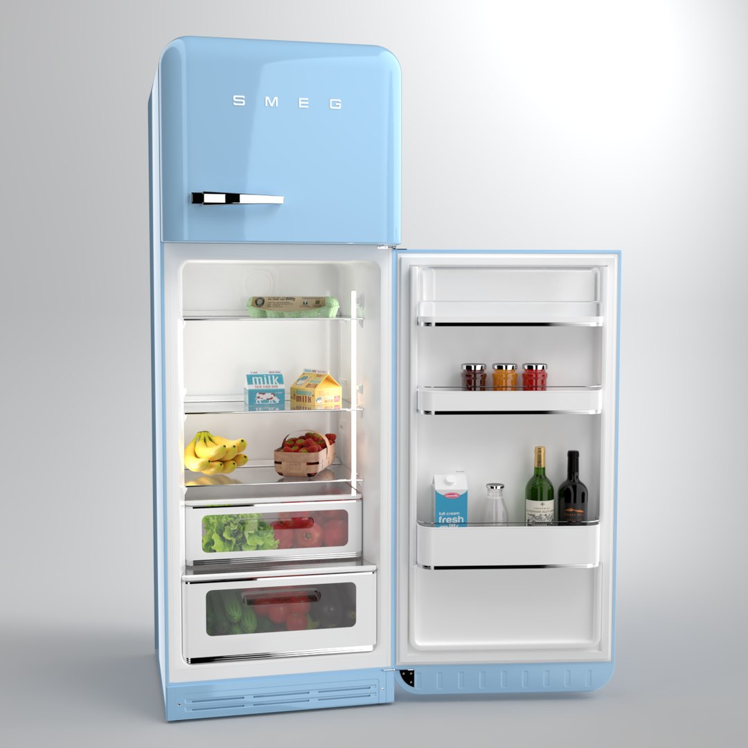 Blender smeg fridge 3D -