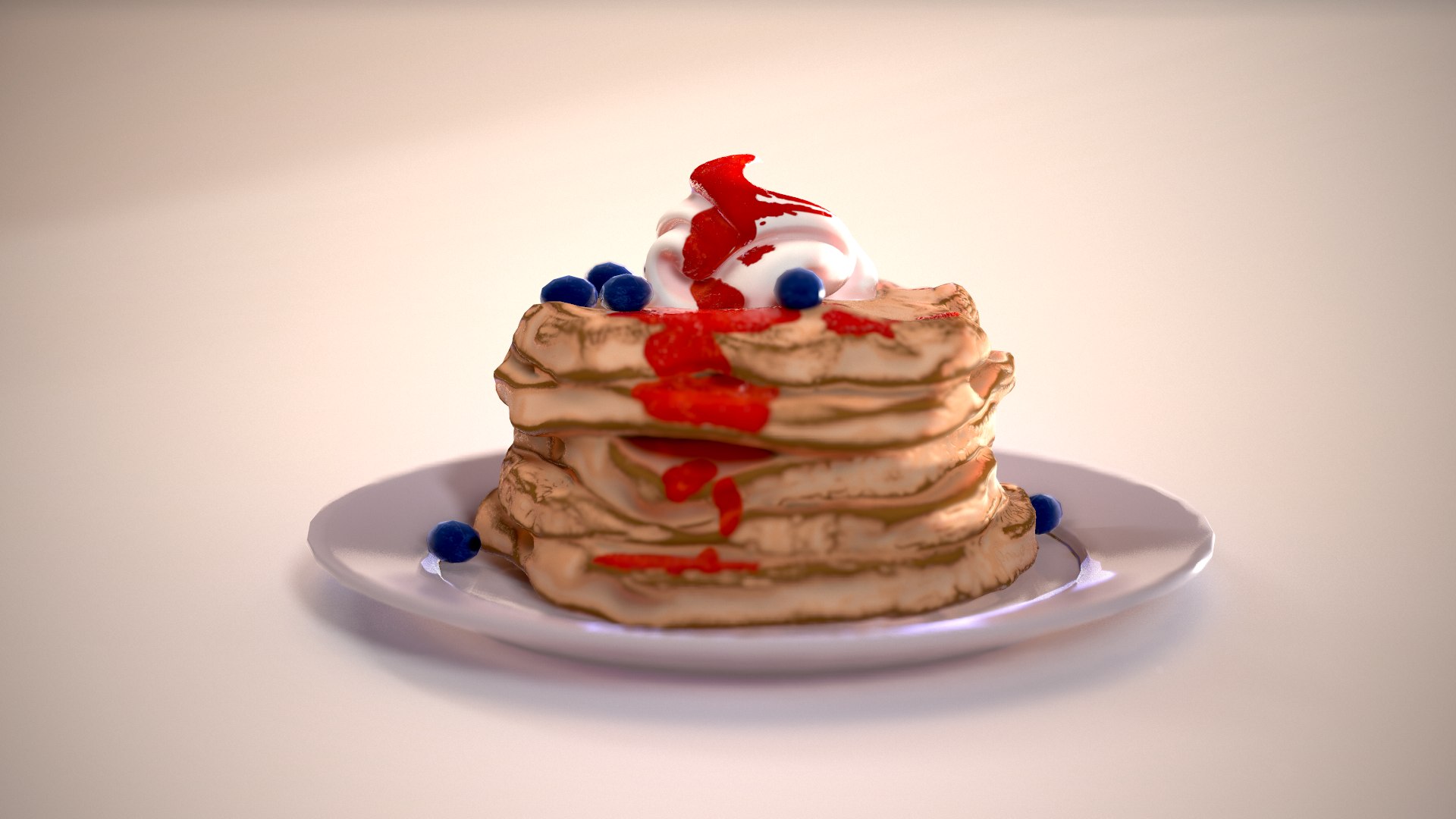 3D pan cake pancake model - TurboSquid 1297528