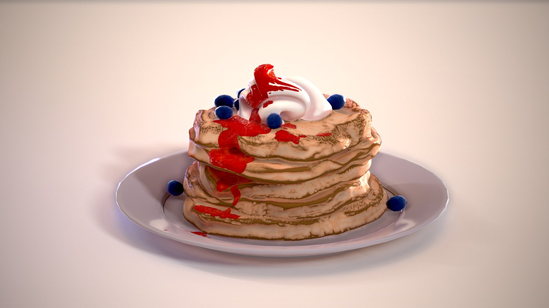 3D pan cake pancake model - TurboSquid 1297528