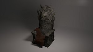 throne stone beast 3D model