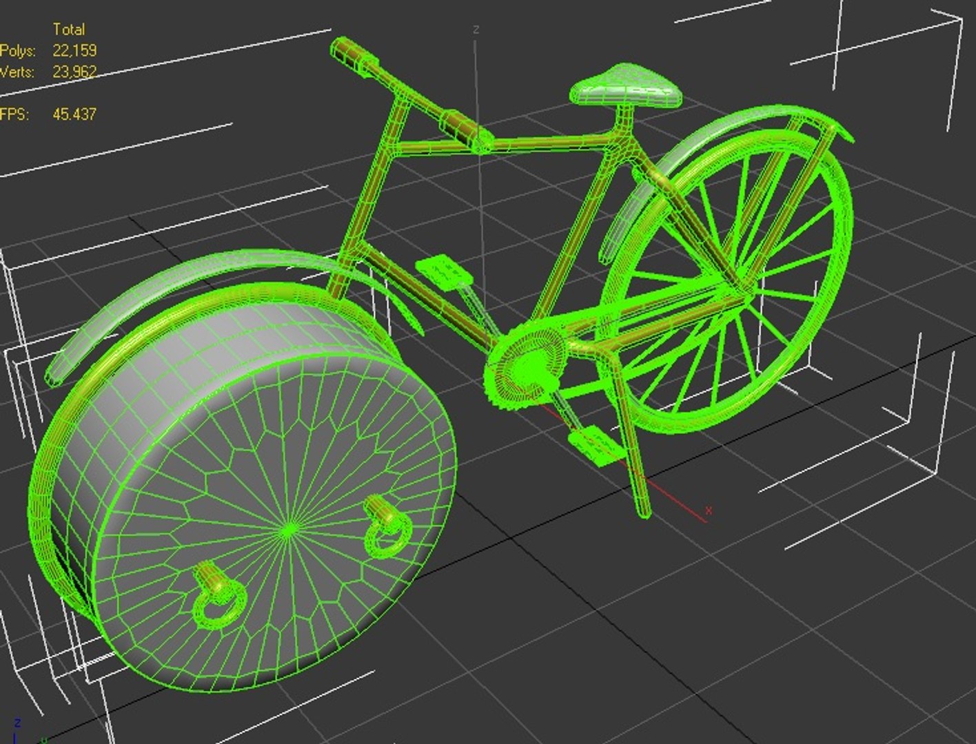 3d model of bicycle clock