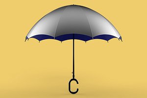 3D model C SHAPE HANDLE STICK INVERTED REVERSE UMBRELLA AUTO FOLDABLE