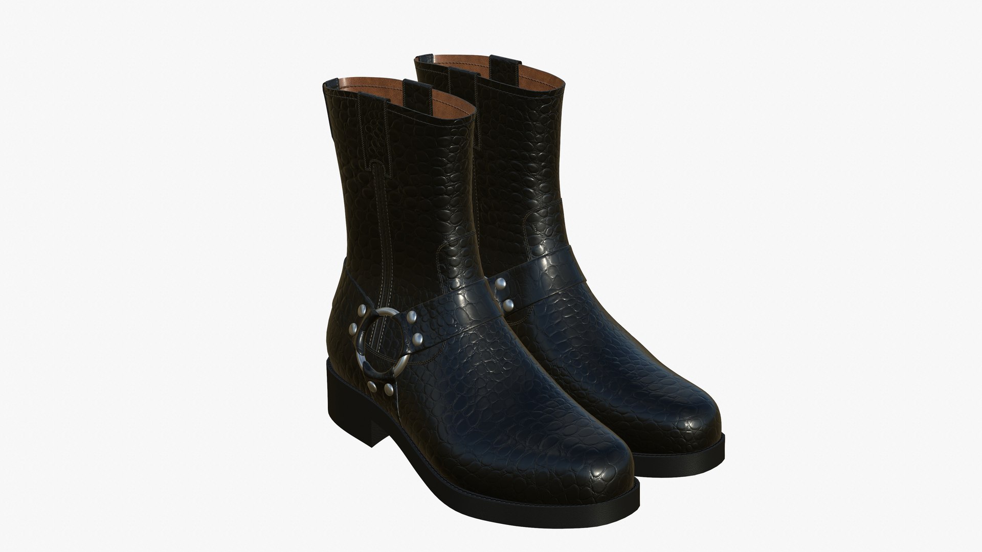 3D Realistic Leather Boots V27 model https://p.turbosquid.com/ts-thumb/mF/rKL3uB/2j/leatherbootscrocodileblack40render02/jpg/1662064175/1920x1080/fit_q87/5ab61425f9245ebcb999966198b211dccf386258/leatherbootscrocodileblack40render02.jpg