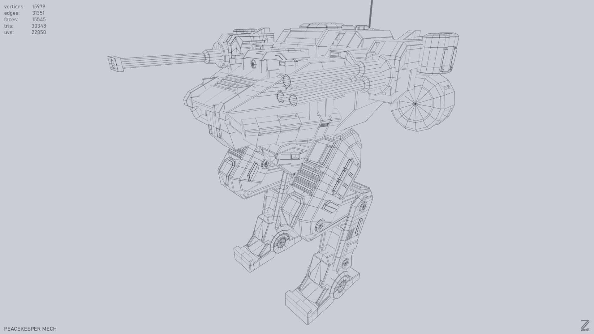 3D Peacekeeper Mech Collection Model - TurboSquid 2301020