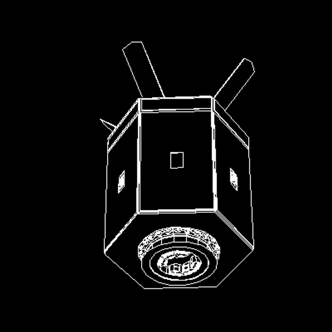 Truespace Space Orbiting Satellite