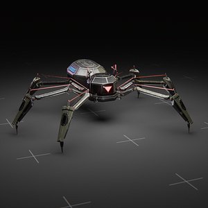 3D Sci-Fi Robot Spider