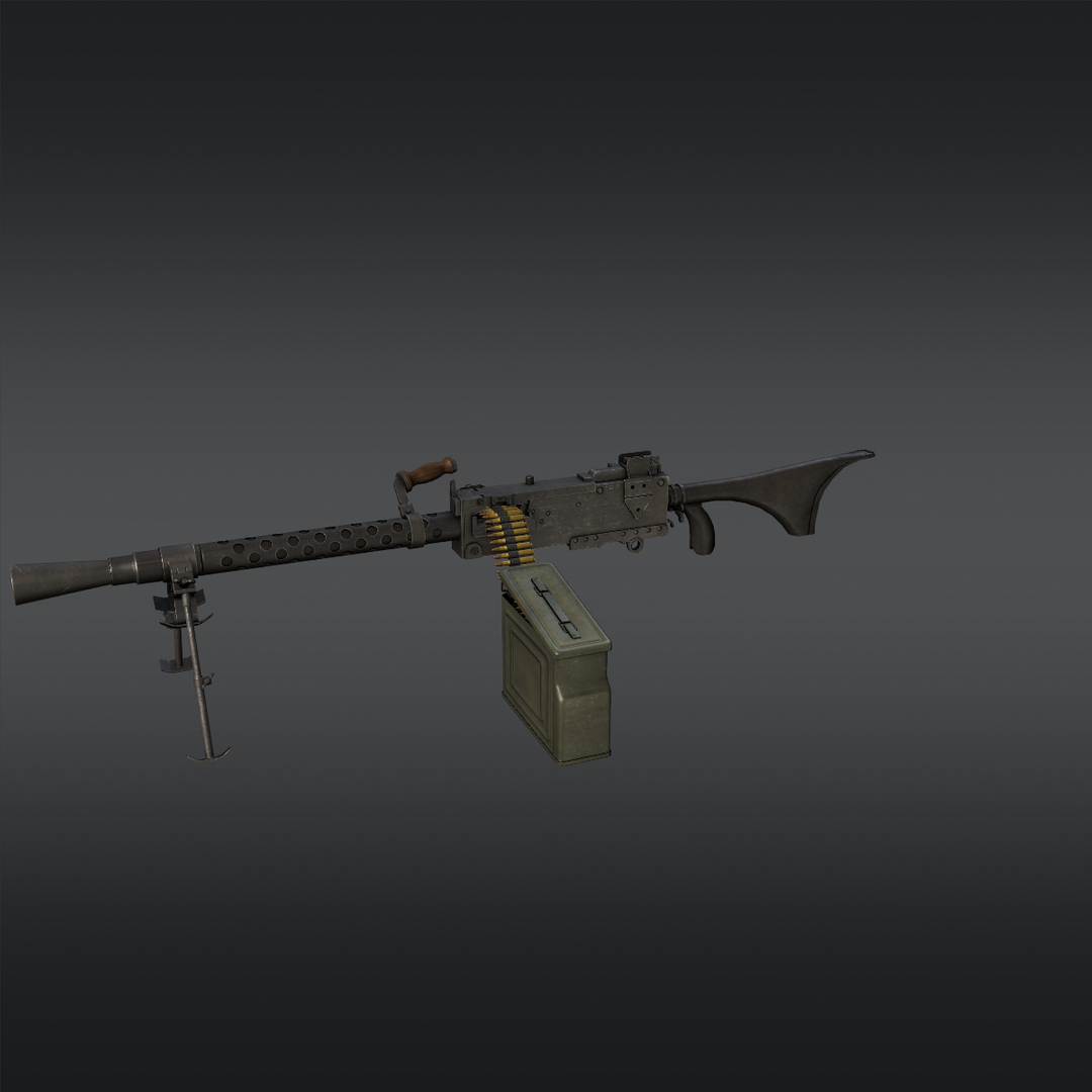 3d Model Of Ready M1919a6