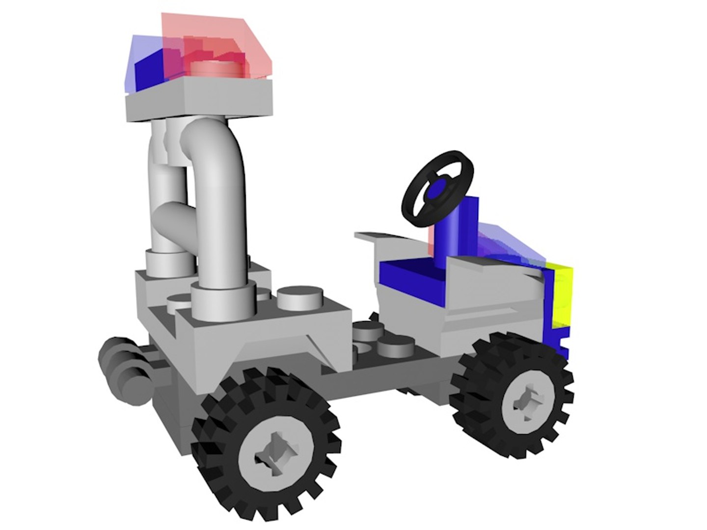 3d Lego City Police Quad