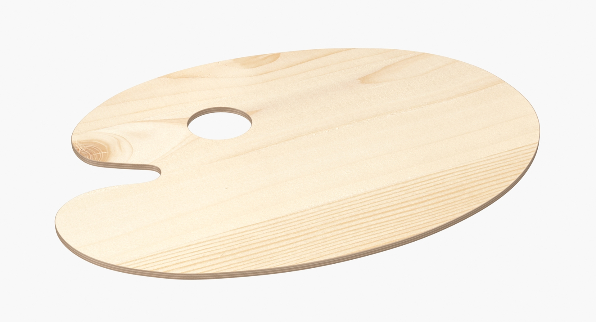 Wooden Paint Palette 3D Model TurboSquid 1223340