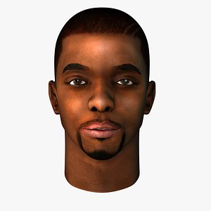 african head black male 3d model