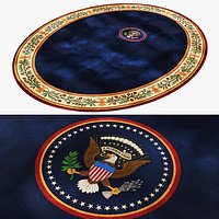 Oval Office Presidential Seal Rug Fur