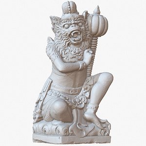 sculpture bali monkey warrior 3D model
