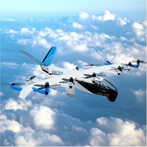 Flying Taxi Archer Midnight eVTOL United Airlines PBR