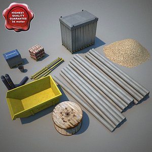 construction elements 3d model