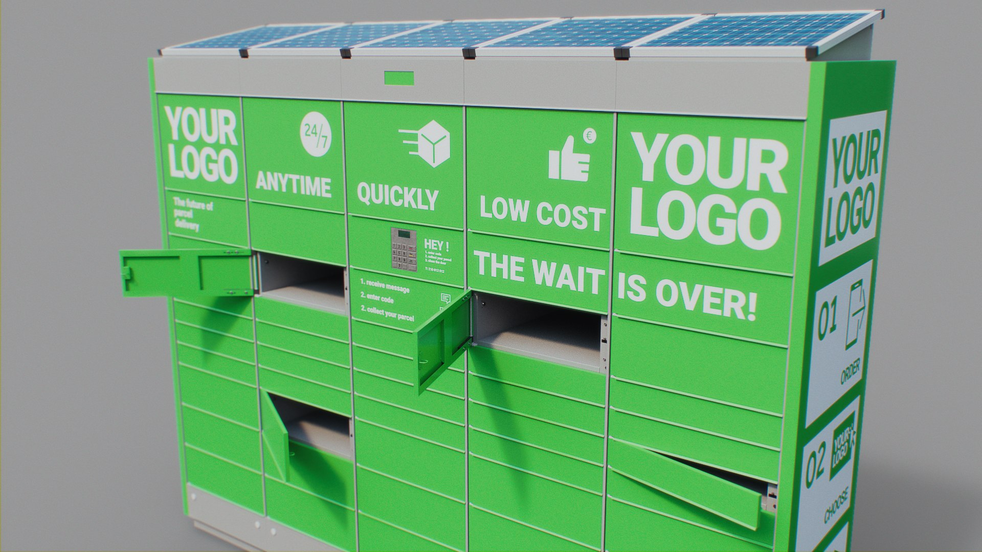 Parcel Locker 3D Model - TurboSquid 2011102