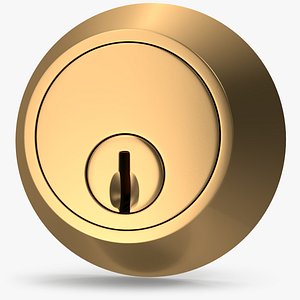 3D Door Lock Golden V01