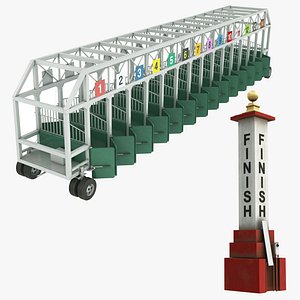 Horse Track Start Gate and Finish Line Tower