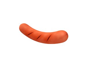 sausage cartoon 3D model