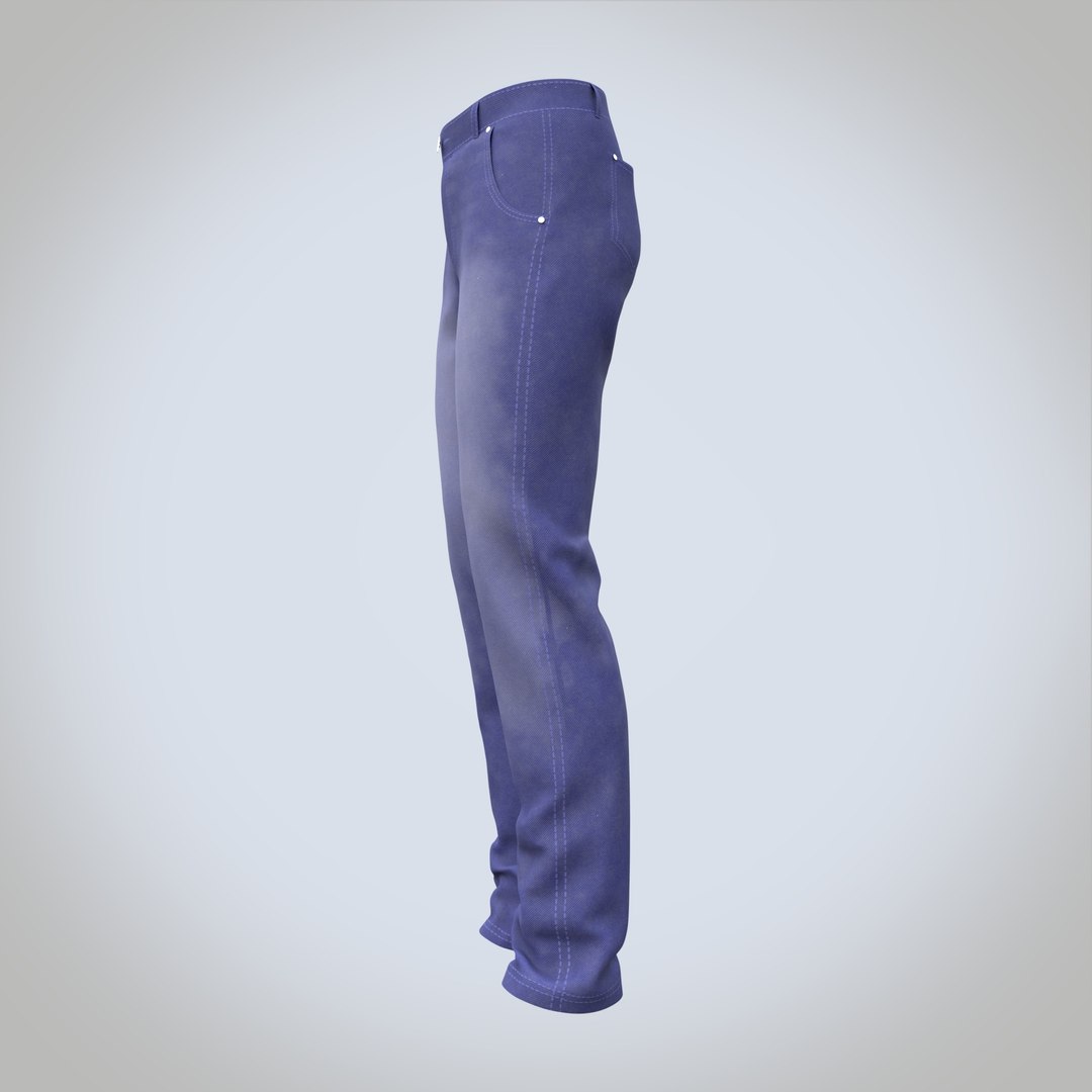 Male Denim Pants Model - TurboSquid 1429303